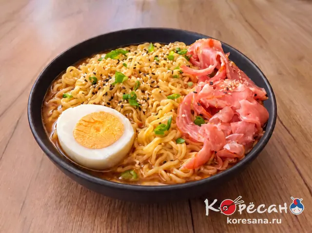 Рамен с беконом