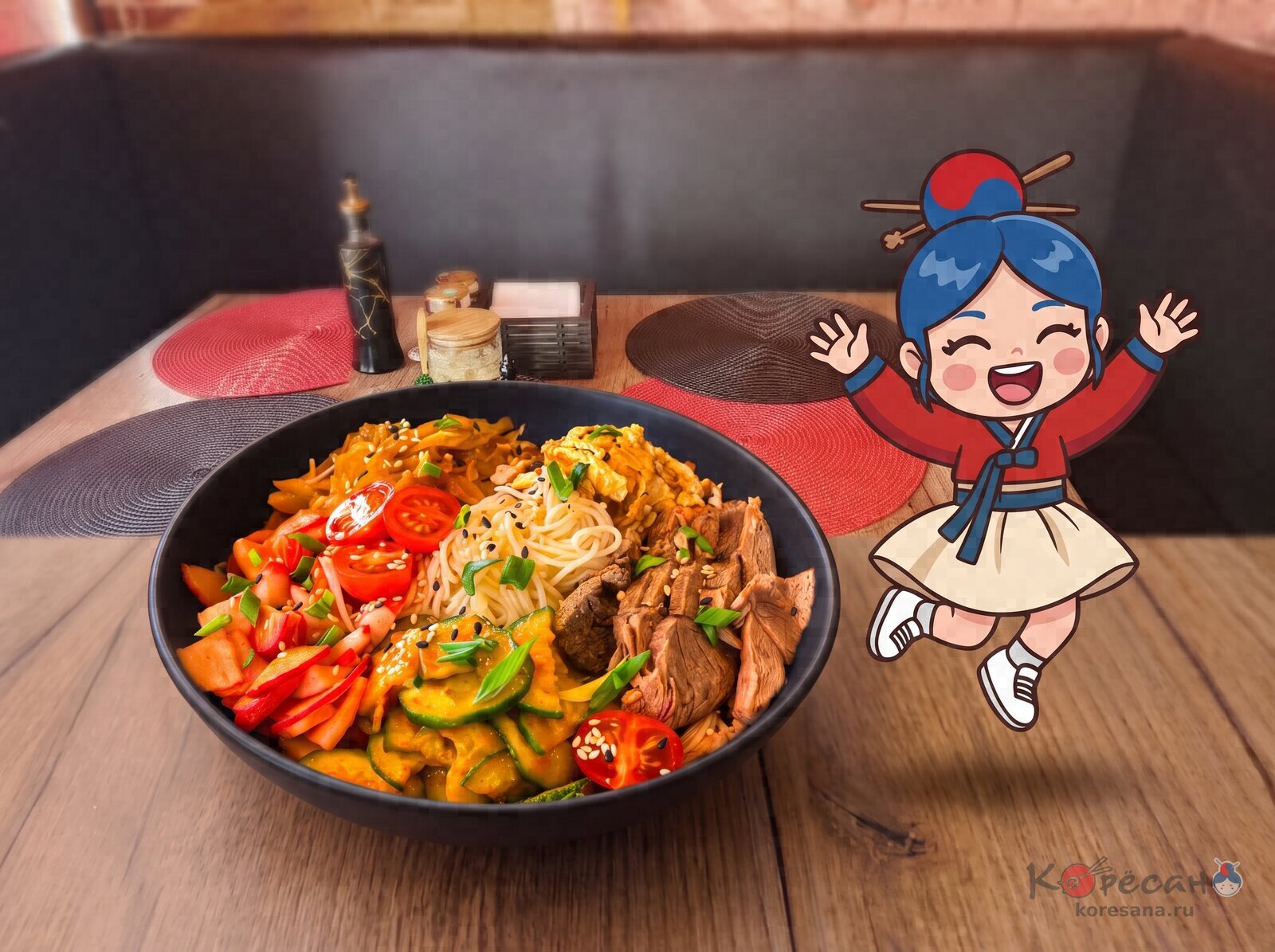 Коресаночка прыгает от радости рядом с холодной миской Кук-си