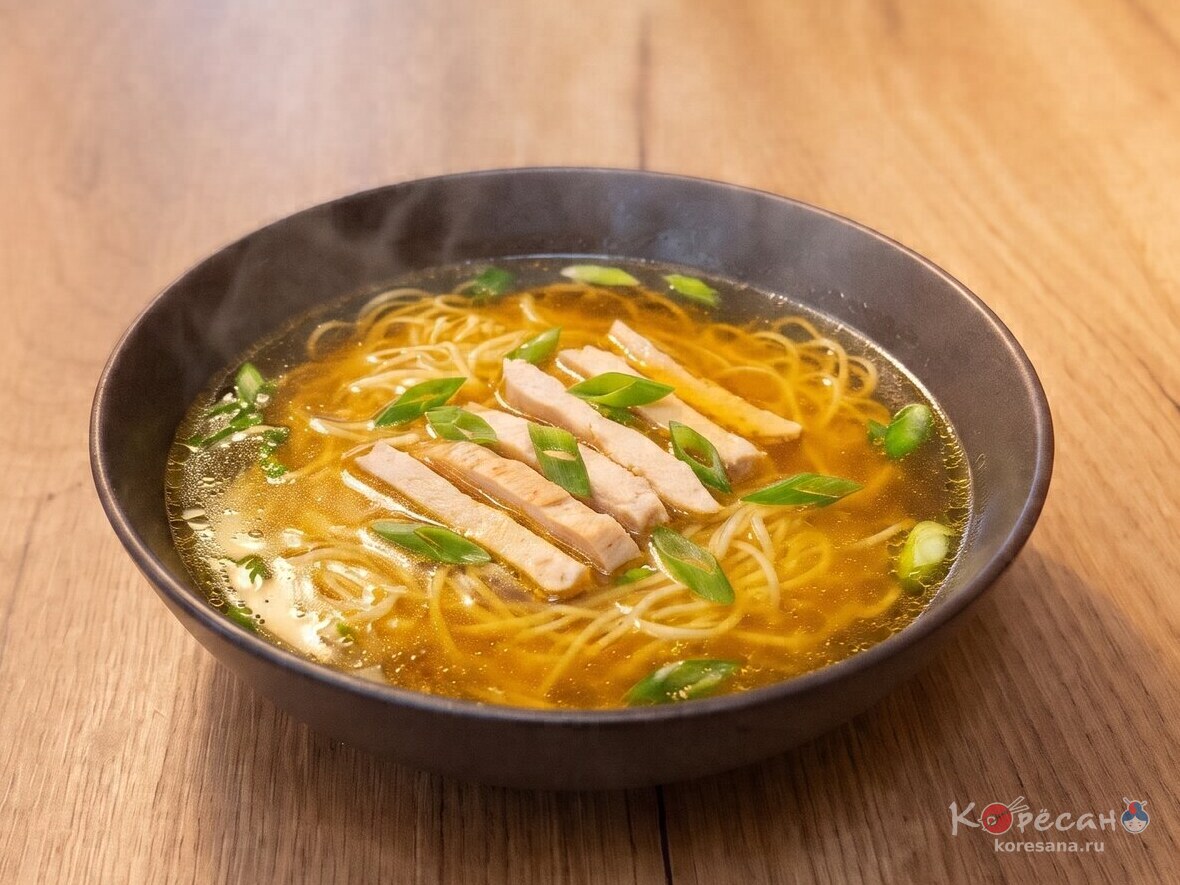 Куриный бульон с лапшой