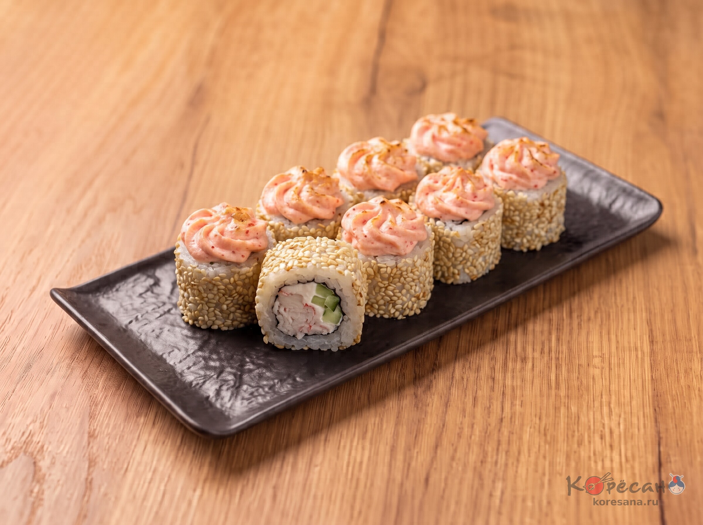 Запеченный кунсей с крабом
